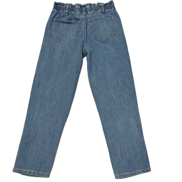 SO Juniors Mom Jean High Rise Size 9 (30x26) Taper Distressed Stretch Med Blue - Picture 3 of 14